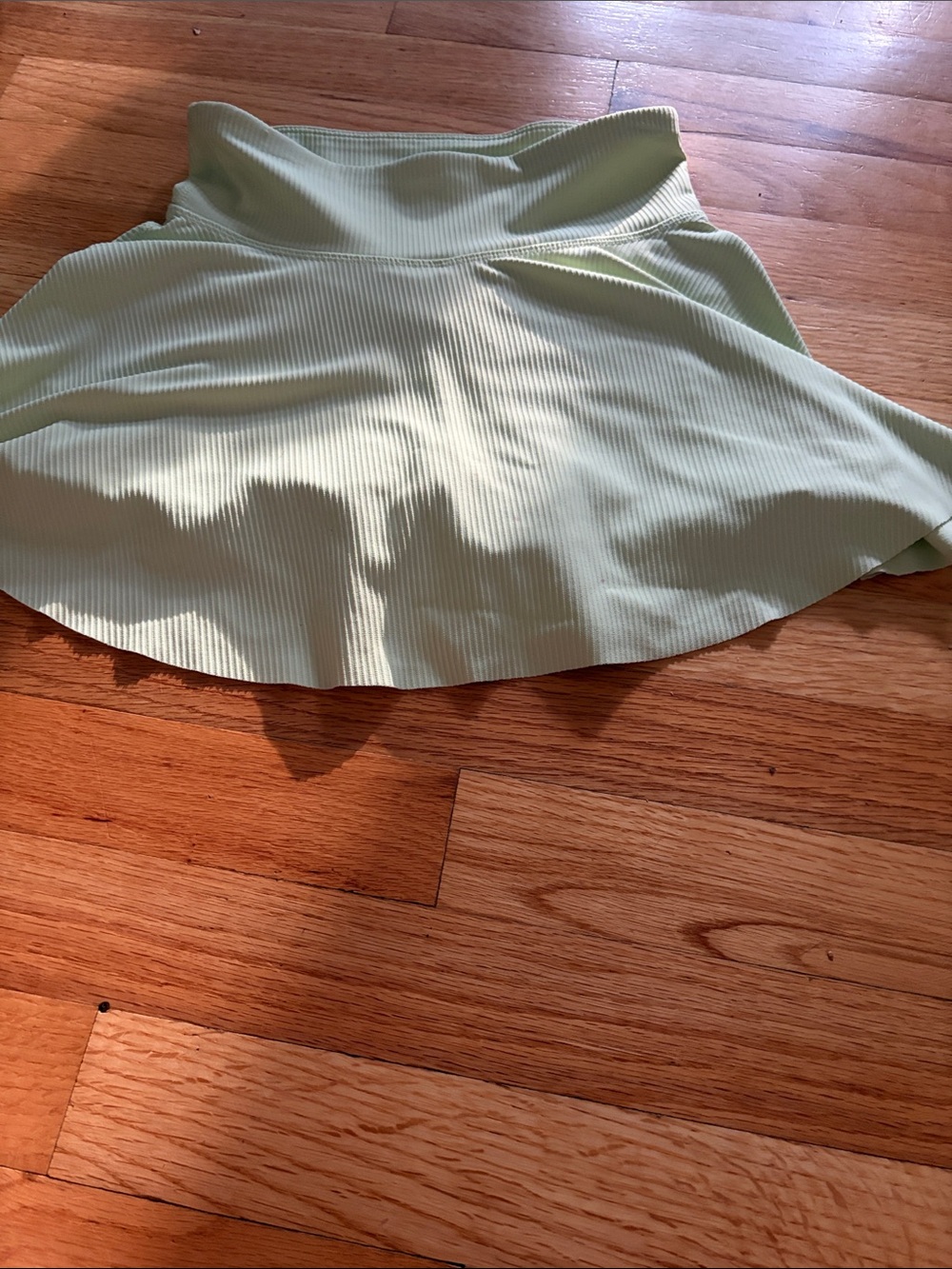 Old Navy Neon Green Ribbed Skater Skirt